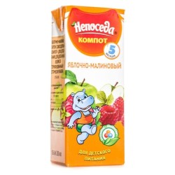 Компот Непоседа яблочно-малиновый с 5 мес 200 мл