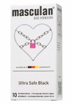 Презервативы, Маскулан 10 шт ультра сейф блэк Masculan 4 Ultra safe black утолщенные черного цвета