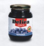 Джем, Delica (Делика) 300 г черничный на фруктозе