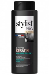 Шампунь для волос Stylist Pro кератиновый эффектный объем 280 мл