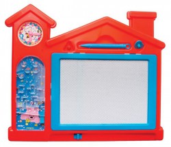 Игрушка Kribly Boo доска для рисования Пиши-стирай Домик с часами с пинболом