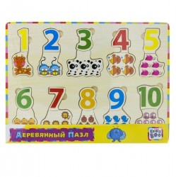 Игрушка Kribly Boo Пазл деревянный логика и счет