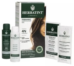 Гель-краска для волос Herbatint 150 мл тон 4N каштан