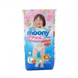 Подгузники-трусики для девочек 44 шт. Moony 9-14 кг р. L
