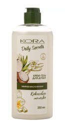 Гель для душа Kora Дэйли сикретс кокосовое молочко с эфирным маслом ванили 250 мл