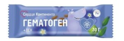 Гематоген детский Сердце континента + лен продукт детского питания с 3 лет 30 г